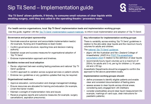 Thumbnail of sip til send implementation guide