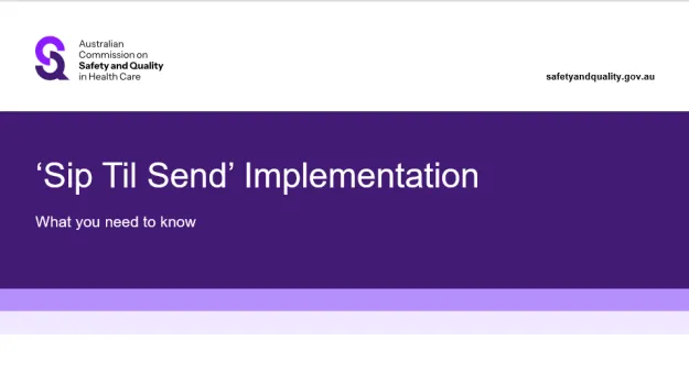 Thumbnail - sip til send slidedeck for clinician education