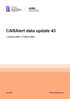 Cover image of 'CARAlert data update 43: 1 January to 31 March 2026' document