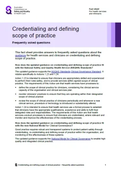 Thumbnail image for the credentialing and defining scope of practice frequently asked questions