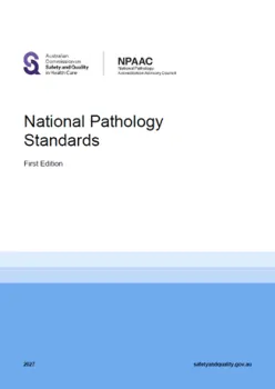 Cover image of 'National Pathology Standards (first edition, 2027)' document