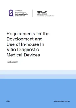 Cover image for 'Requirements for the Development and Use of In-house In Vitro Diagnostic Medical Devices (sixth edition, 2026)' document