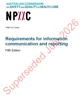 Cover of superseded requirements for information communication and reporting fifth edition