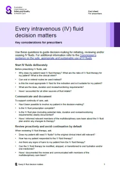 Thumbnail image for factsheet: Every IV fluid decision matters