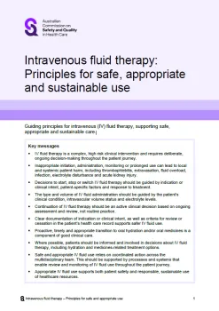 Thumbnail image for the intravenous fluid therapy: Principles for safe, appropriate and sustainable use
