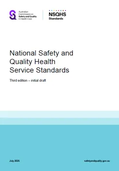 Thumbnail image for the NSQHS Standards (third edition) initial draft