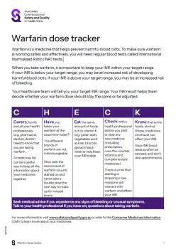 Thumbnail image for the Warfarin dose tracker factsheet