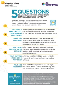 Picture of the 5 questions consumer resource