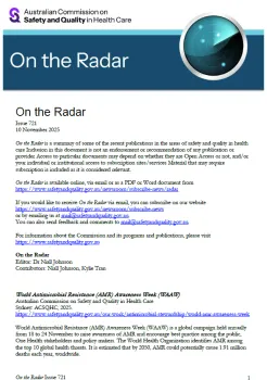 Front cover image of On the Radar Issue 721