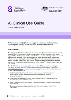 AI Clinical Use Guide cover