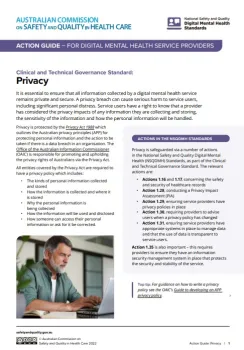 Action guide - Privacy