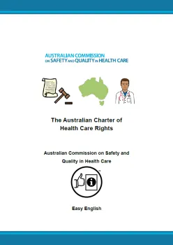 Charter of Healthcare Rights - Easy English - web accessible version