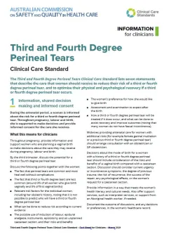 Thumbnail for Information for clinicians - Third and Fourth Degree Perineal Tears