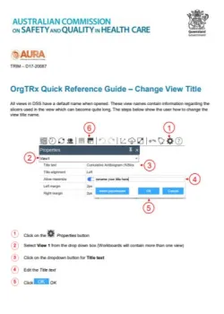 OrgTRx Quick Reference Guide – Change View Title