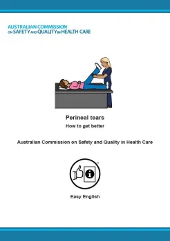 A small pic of the cover of a user guide - how to get better from a Perineal Tear