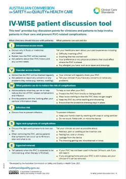 IV-WISE patient discussion tool 