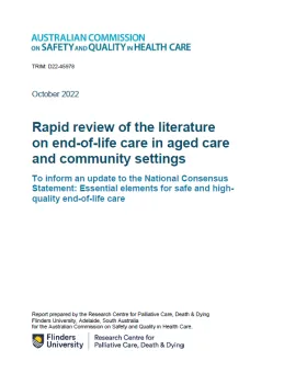 Rapid review front cover end of life care