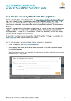 FAQ How do I connect my NHHI LMS and HHCApp profiles