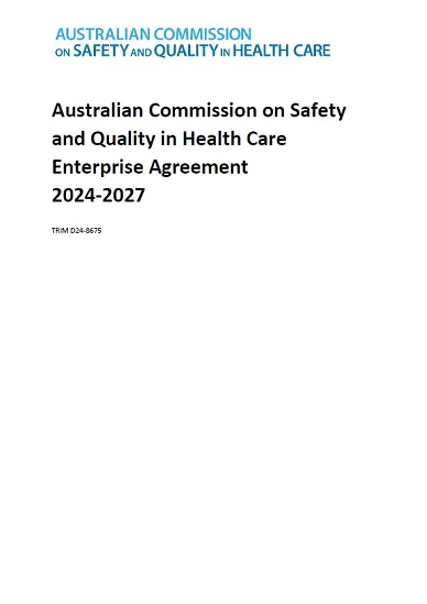 Enterprise Agreement | Australian Commission on Safety and Quality in ...