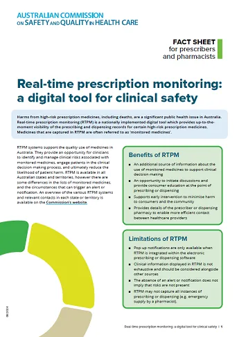 Real-time prescription monitoring - Fact sheet for prescribers and ...